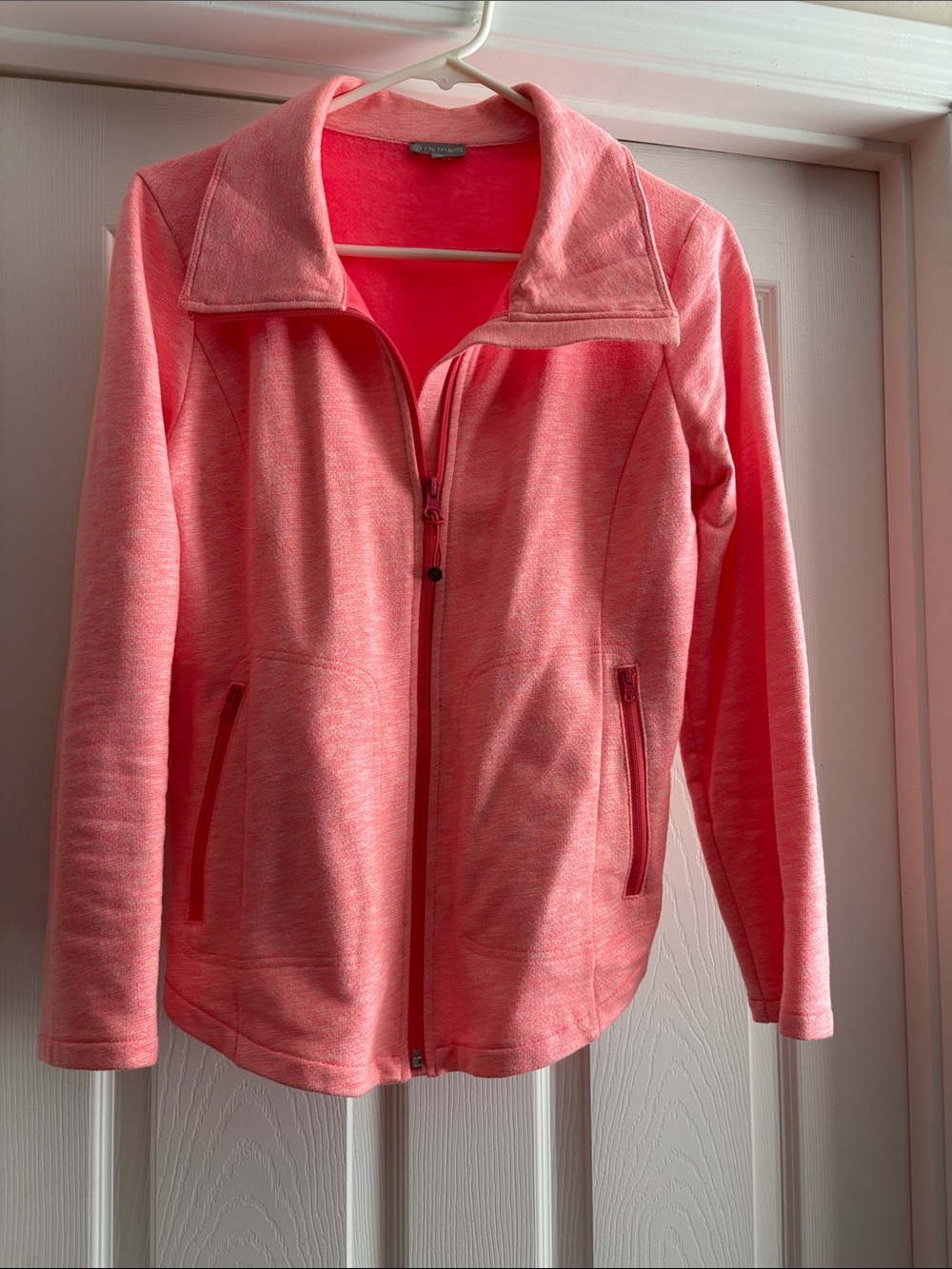 Talbots Coral Pink Utility Zip Jacket
